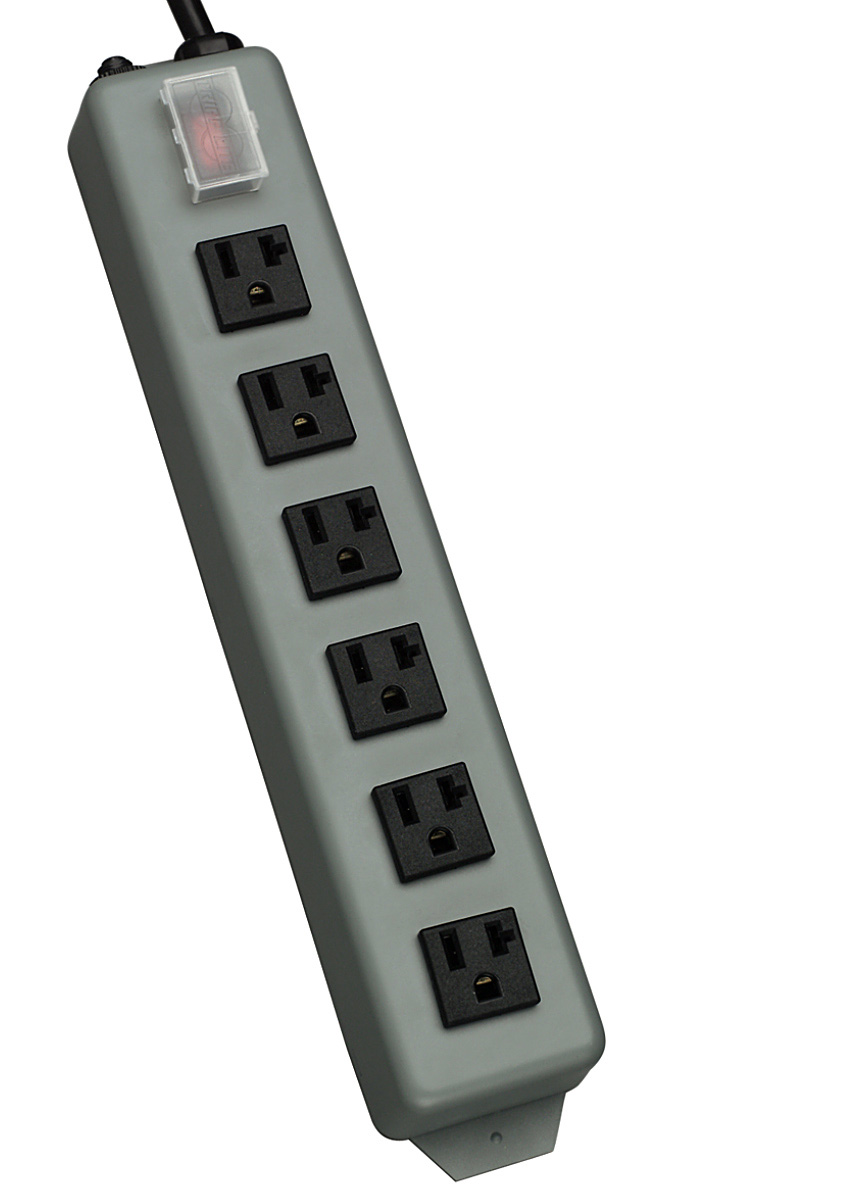 Tripp Lite TRL-UL620-15 20A Relocateable Power Taps 6 outlets 15 ft. Cord Metal-Duplex Series & Switch Pilot Light