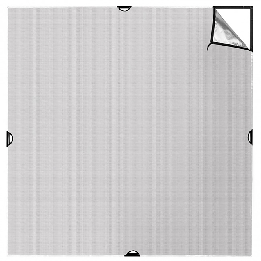 6 x 6 ft. Scrim Jim Cine Silver & White Bounce Fabric