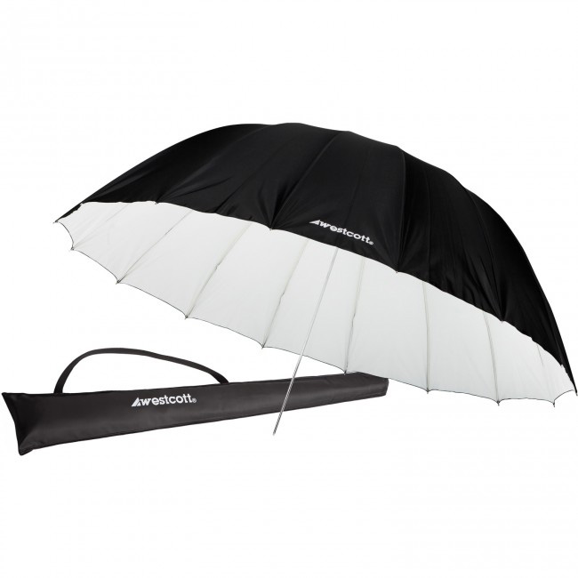Picture of Westcott WES-4634 7 ft. Parabolic Umbrella&#44; White & Black