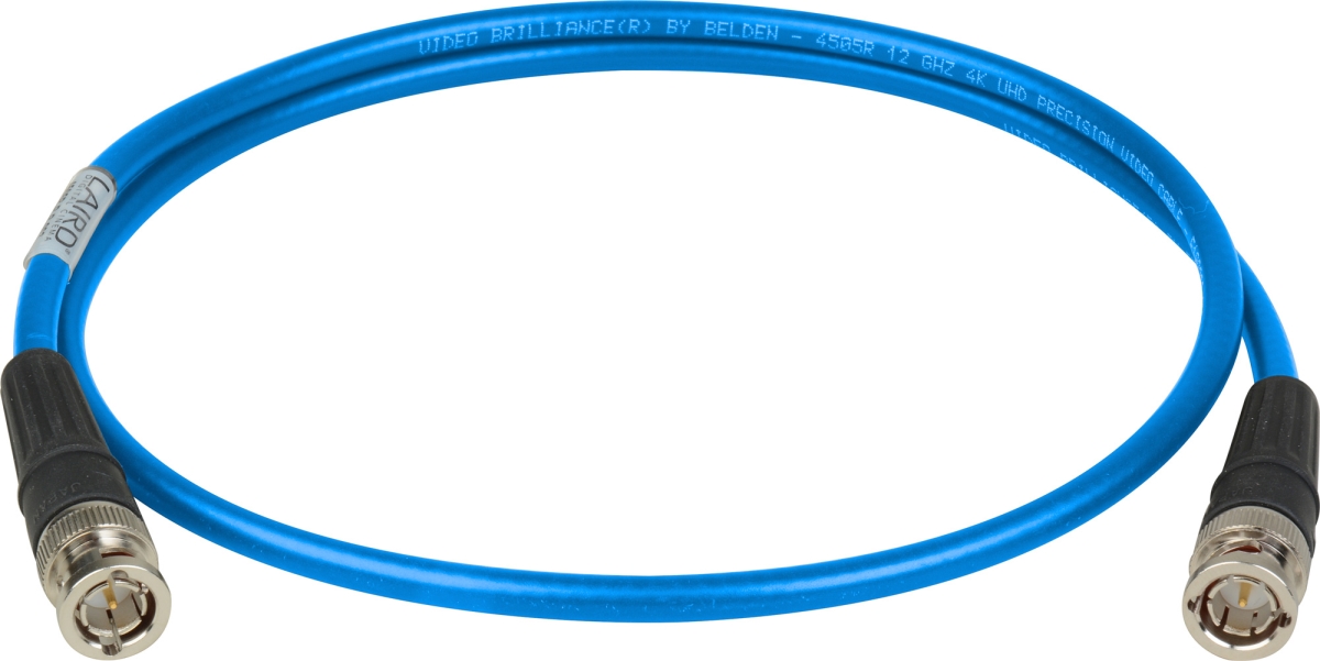 4505R-B-B-LB-075 12G-SDI-4K UHD Single Link BNC Cable, Light Blue - 75 ft.