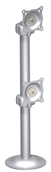 CHF-KTG230S Dual Monitor Vertical Grommet Mount, Silver