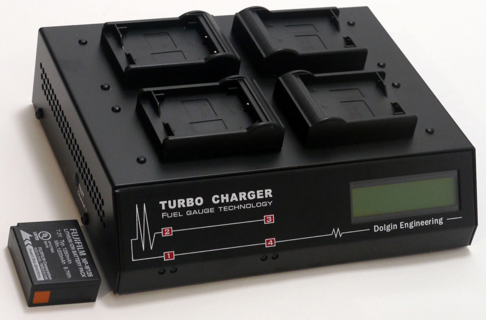 DOLG-TC400FUJIW2 Fast Four Position Simul Battery Charger Diagnostics Display Accepts Fuji NP-W126S Batteries