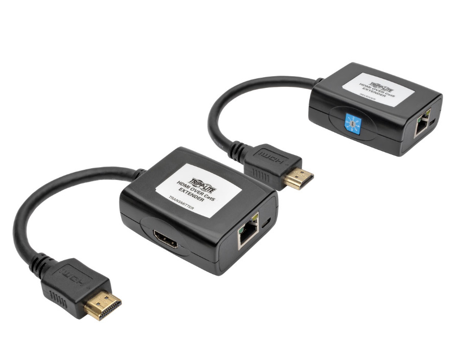 Tripp Lite TRL-B126-1A1-U HDMI Over Cat5-Cat6 Active Extender Kit 1080p-60 Hz- USB Power, Red - Up to 125 ft.