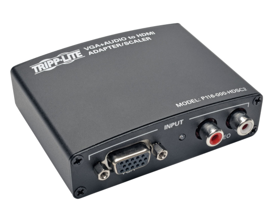 Tripp Lite TRL-P116000HDSC2 VGA with RCA Stereo Audio to HDMI Converter & Scaler -  Interex By Tripp-Lite