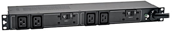 Tripp Lite TRL-PDUH32HV19 7.4 kW Single-Phase Basic PDU 230V Outlets 4-C19 IEC309 32A Blue 12 ft. Cord 1U Rackmount