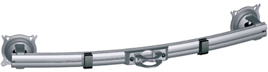 Widescreen Dual Monitor Pole Clamp, Black
