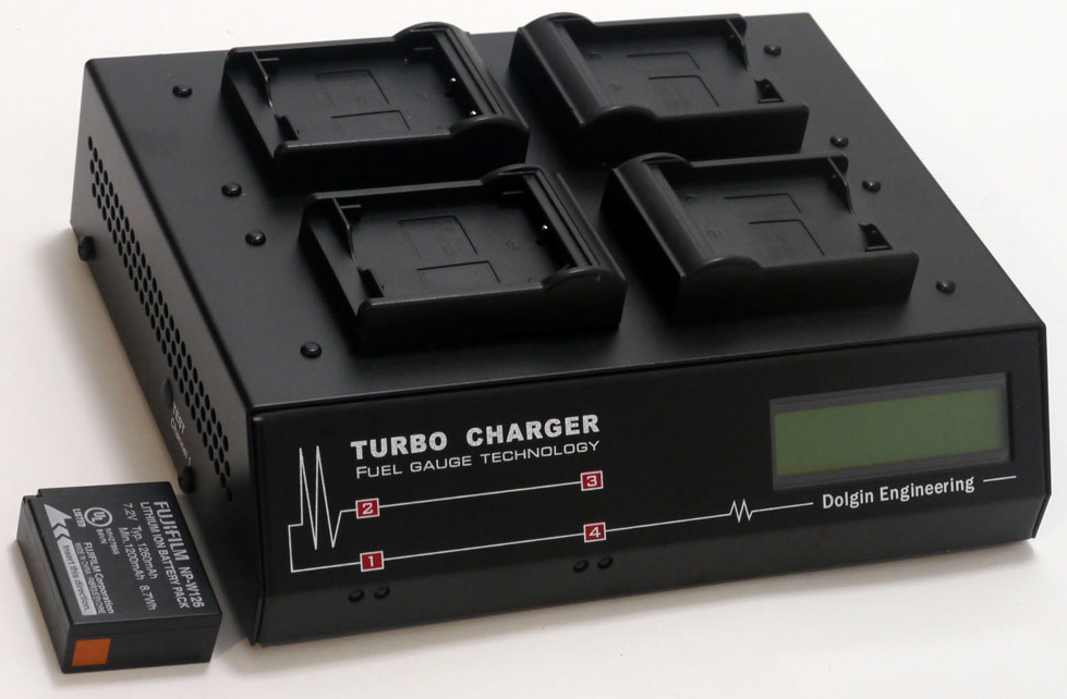 DOLG-TC400FUJIW1 Fast Four Position Simul Battery Charger- Diagnostics Display Accepts Fuji NP-W126S Batteries