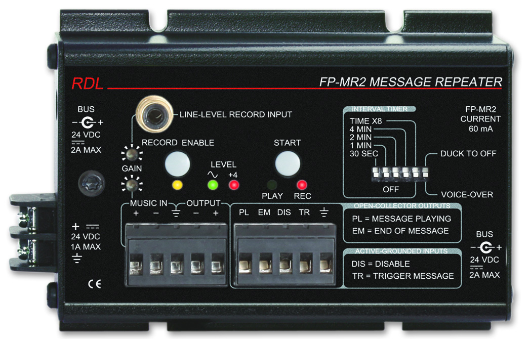 Picture of Radio Design Labs RDL-FP-MR2 Audio Message Repeater for Retail Stores&#44; Hospitals & More