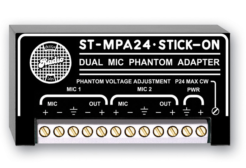 RDL-ST-MPA24 Dual Microphone Phantom Adapter-24 V Adjustable