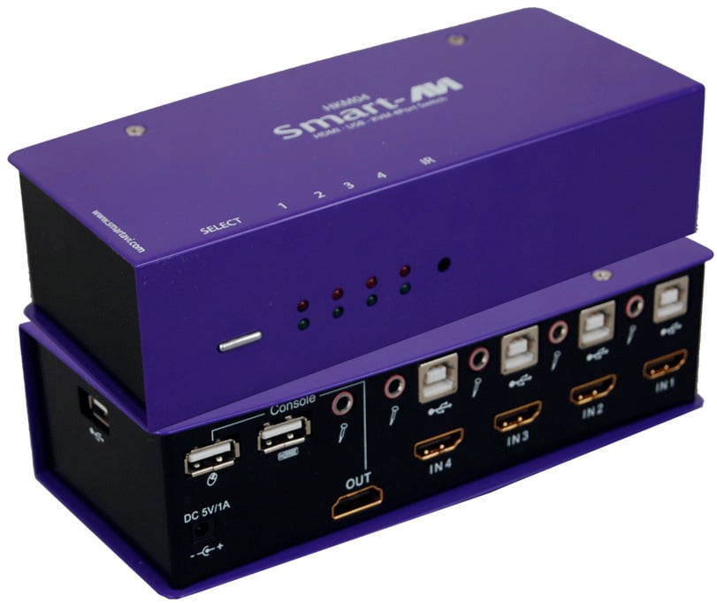 SAVI-HKM-04S HDMI, USB & Audio 4x1 KVM Switch