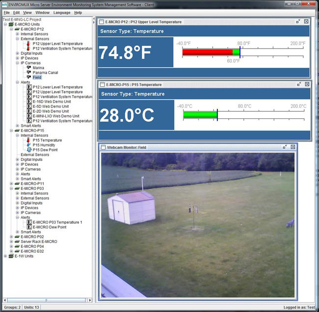 NETT-E-MNG-LC Environment Monitoring System Management Software -  Network Technologies