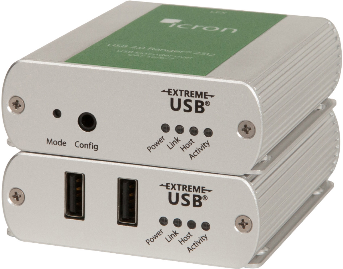 Picture of Icron ICR-2312 2-Port USB 2.0 100m CAT 5e-6-7 Extender System with Flexible Power