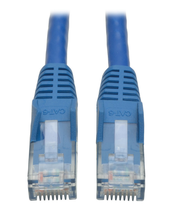 Tripp Lite TRL-N201001BE50B Cat6 Gigabit Snagless Molded Patch Cable RJ45 M-M- Blue 1 ft. Bulk Pack - 50 Piece