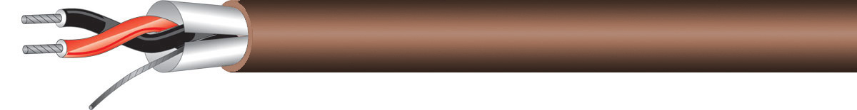 WP-454-1000BN 1-Pair 22 AWG CM Miniature Line Level Audio Cable, Brown-1000 ft.