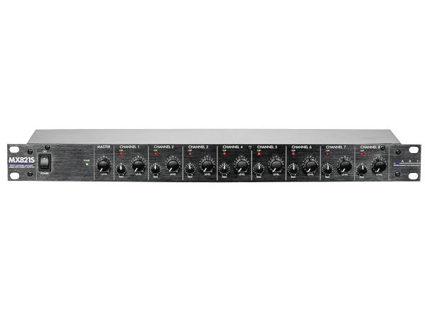 ART-MX821S Eight Channel Stereo Mic-Line Mixer with Stereo Outputs
