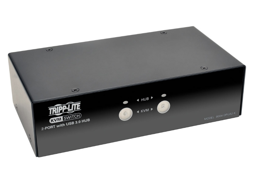 Tripp Lite TRL-B004-DPUA2-K 2-Port DisplayPort KVM Switch with Audio Cables & USB 3.0 SuperSpeed Hub