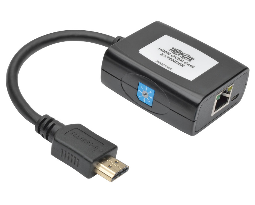 Tripp Lite TRL-B126-1A0-U HDMI Over Cat5-Cat6 Active Extender Pigtail-Style Receiver for Video & Audio - USB Powered