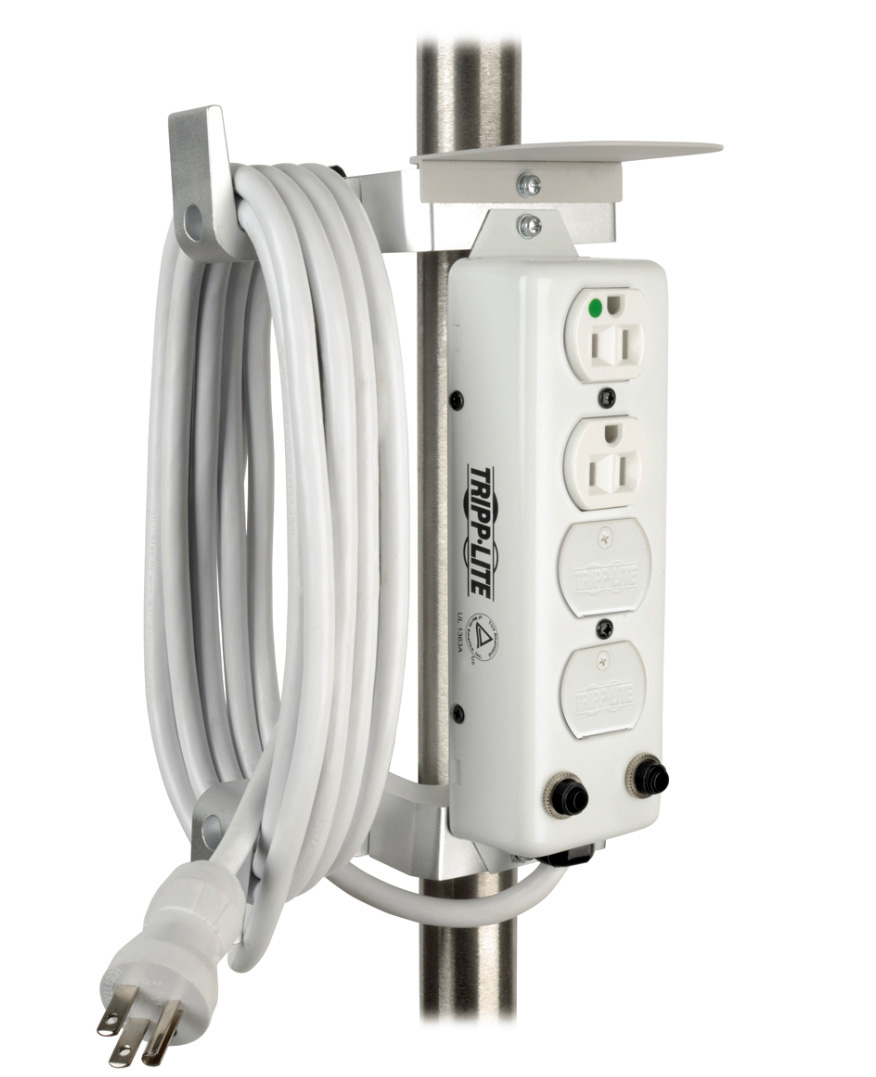 Tripp Lite TRL-PSCLAMP Medical Power Strip Mounting Clamp Drip Shield & Cord Management