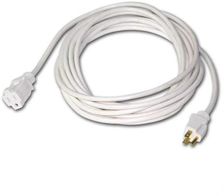 ProPower 100 ft. 12-3 AC Extension Cord - White - Durable Design