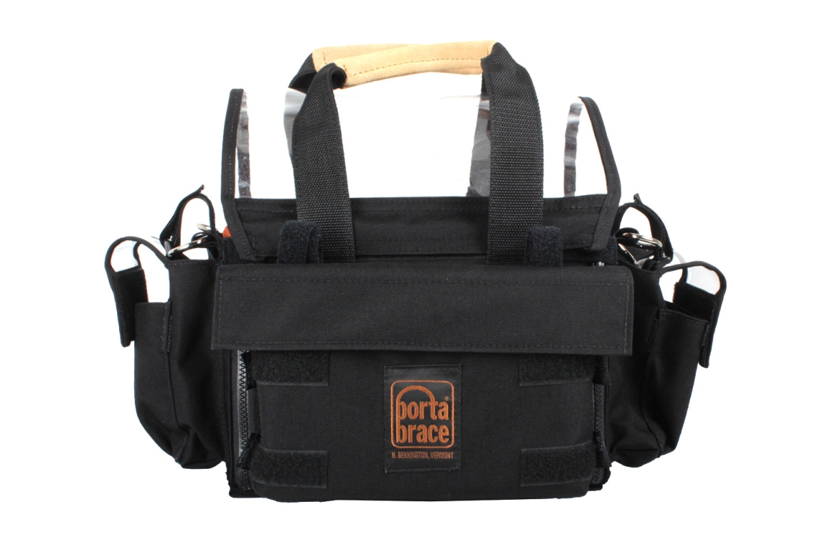 Portabrace PBR-AO-1XBH Audio Organizer Includes AH-2H Harness No Strap Multiple Setups, Black - Small