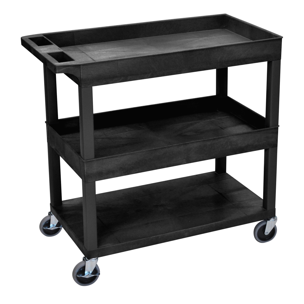 LUX-EC112-B Three Shelf Utility Cart