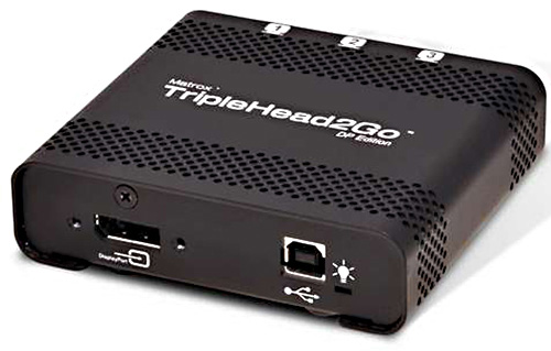 Picture of Matrox MTX-T2G-DP-MIF Triple Head 2Go Thunder Bolt & Display Port Multi-Display-PC & Mac