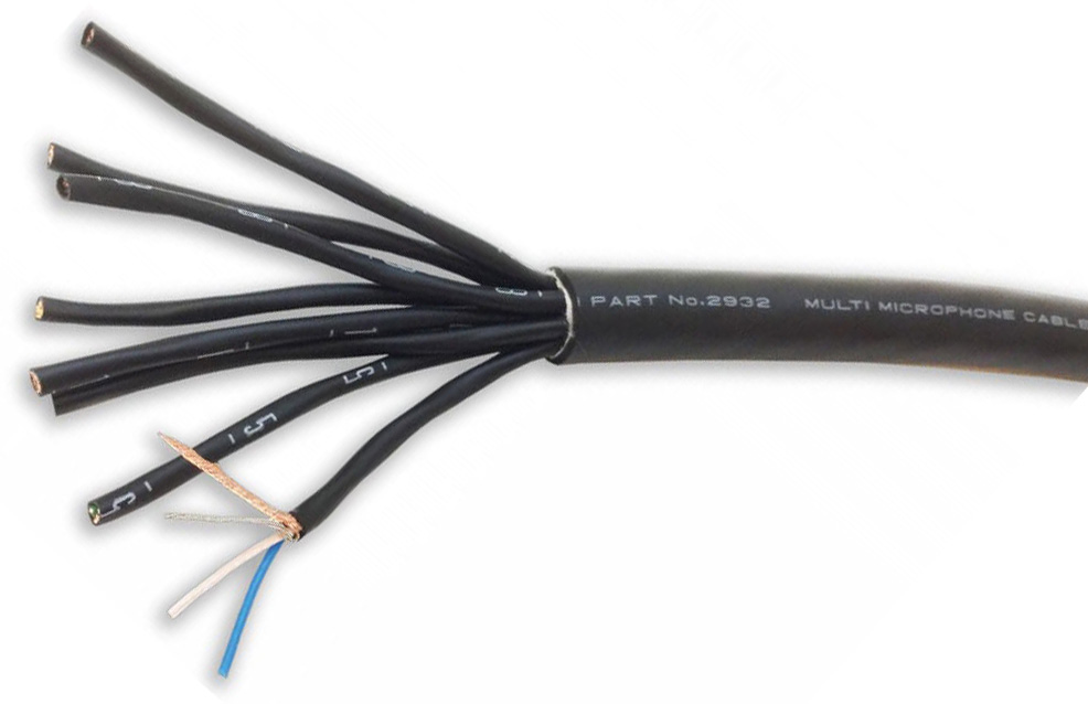 MG-2932-328 Analog 8Pr Audio Snake Cable, Black - 328 ft.