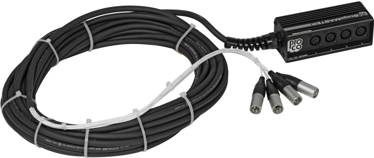 SMAST0400FBM-50 StageMASTER 4-Channel XLR Stage Snake Cable - 50 ft.