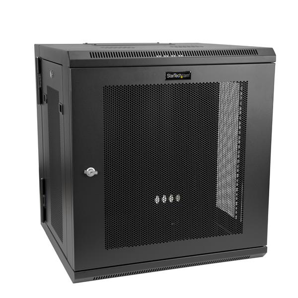 12U Wall-Mount Server Rack Cabinet-Up to 17 in. Deep-Hinged Enclosure