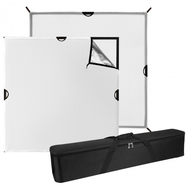 Scrim Jim Cine Kit, Silver & White - 8 x 8 ft.