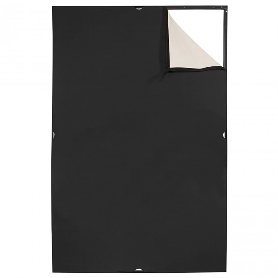 4 x 6 ft. Scrim Jim Cine Unbleached Muslin & Black Fabric