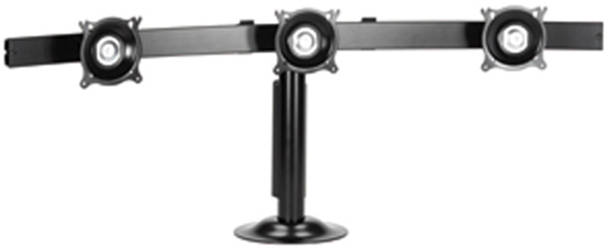 Widescreen Triple Monitor Horizontal Grommet Mount, Black
