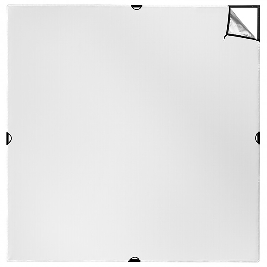 8 x 8 ft. Scrim Jim Cine Silver & White Bounce Fabric