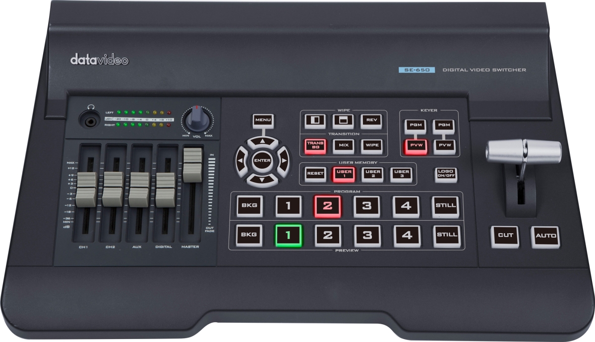 Picture of Datavideo DV-SE-650 4 Input HD Video Switcher with HD-SDI & HDMI Inputs & Built-In Audio Mixer
