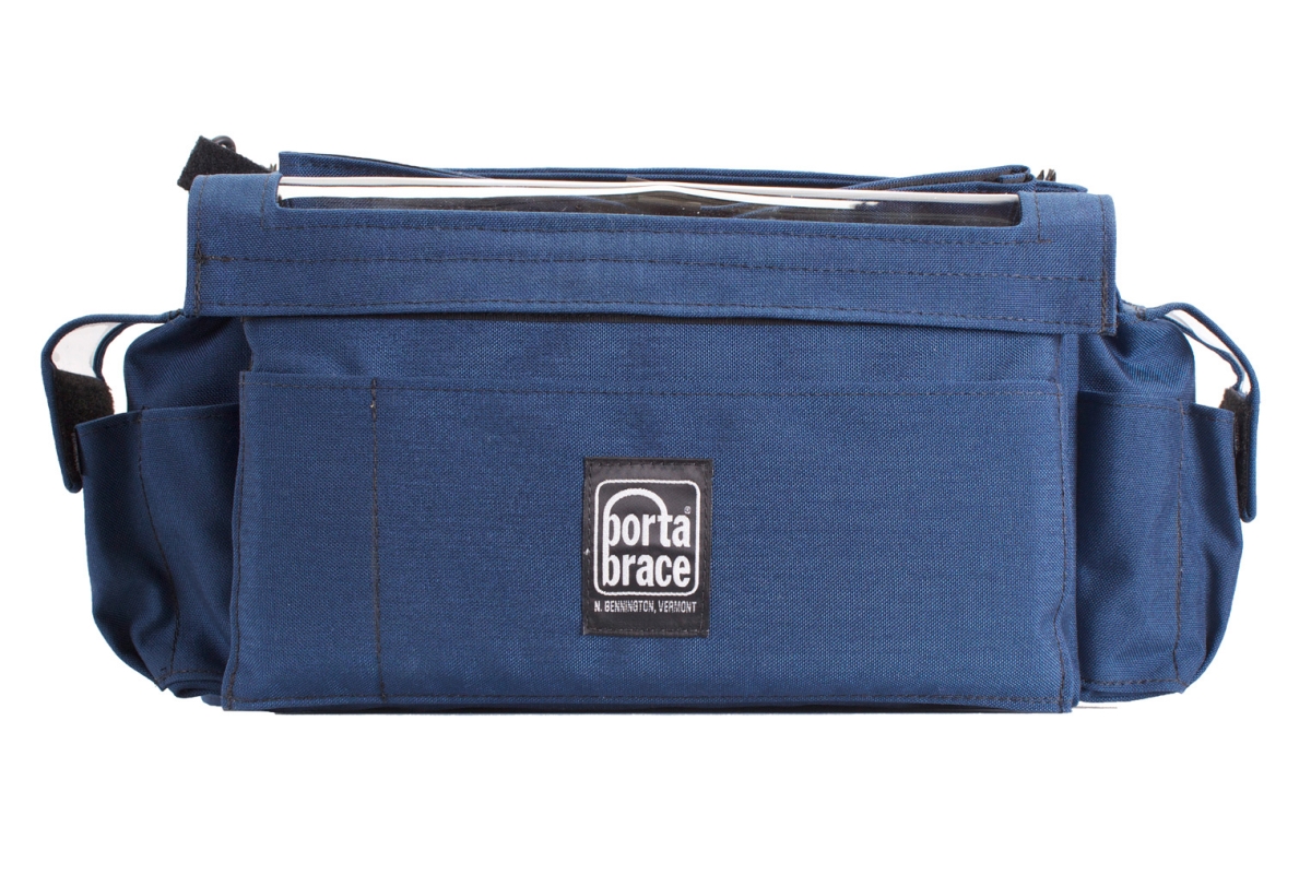 Portabrace PBR-AO-4H Audio Organizer Includes AH-2H Harness No Strap Mutltiple Setups, Blue - Extra Large