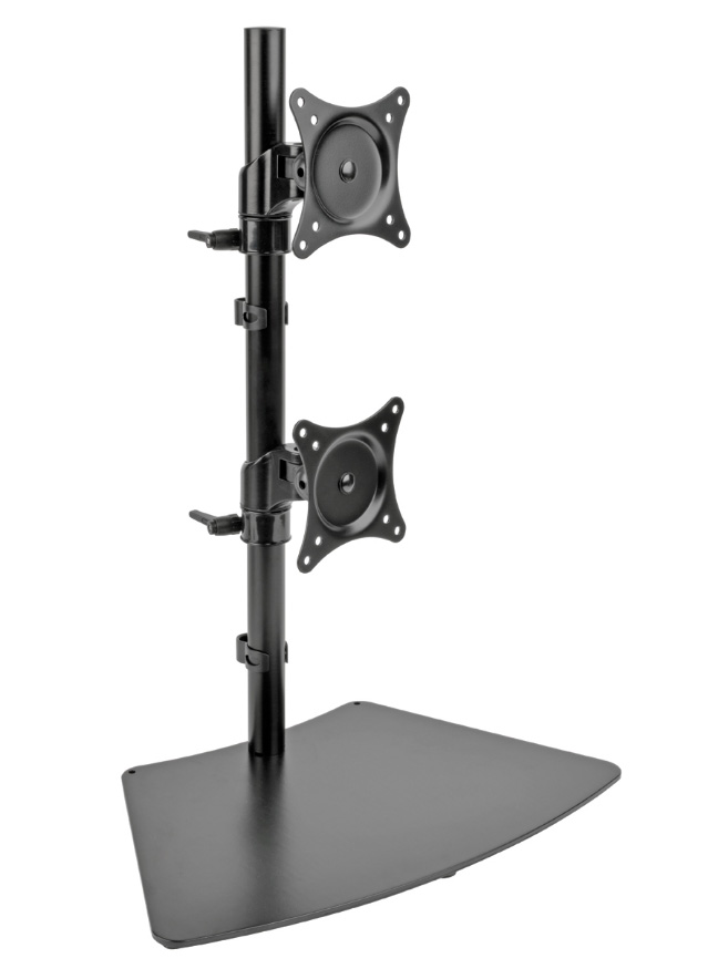 Tripp Lite TRL-DDR1527SDC Dual Vertical Flat-Screen Desk Stand & Clamp Mount 15 in. to 27 in. Flat-Screen Displays