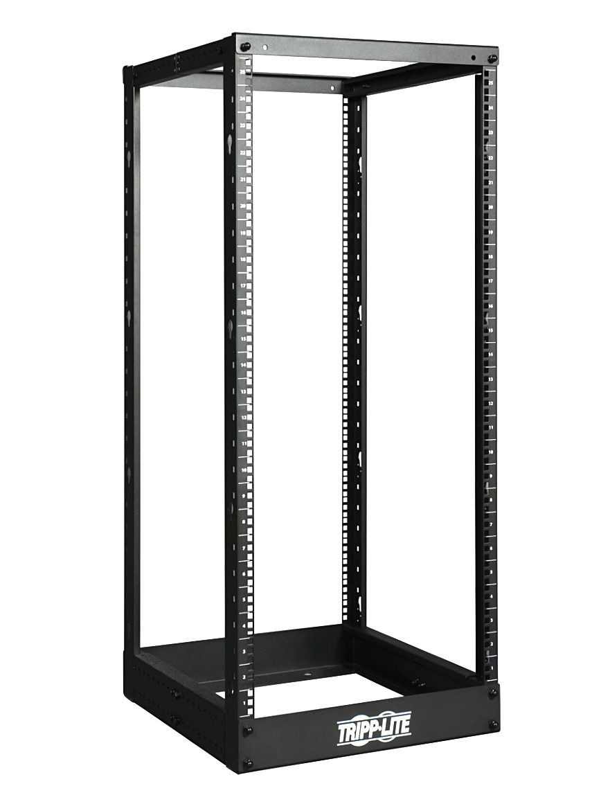 Tripp Lite TRL-SR4POST25 25U 4-Post Open Frame Rack Cabinet Square Holes - 1000 lbs
