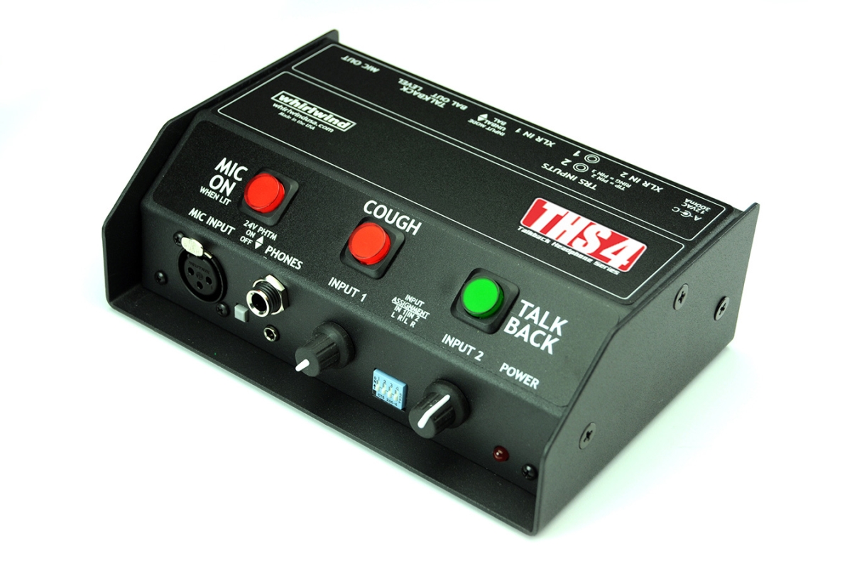 WW-THS4 0.25 in. Talkback Headphone Box - TRS & 3.5 mm Headphone Jacks-Latching Mic Switch-Cough Switch & TB