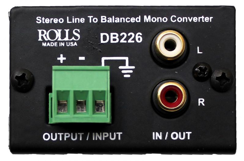 RLS-DB226 Stereo Line to Balanced Mono Converter