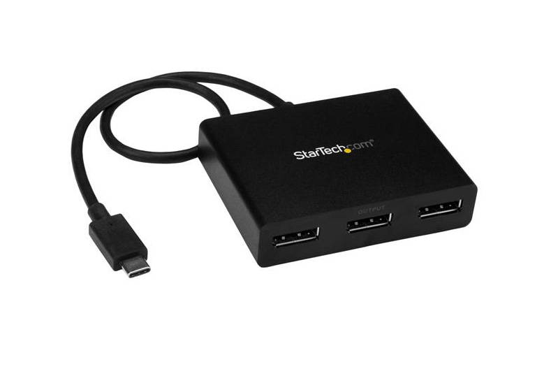 ST-MSTCDP123DP USB C Displayport Hub-3 Port Daisy Chainable USB C to Displayport MST Hub USB Type C Monitor Hub