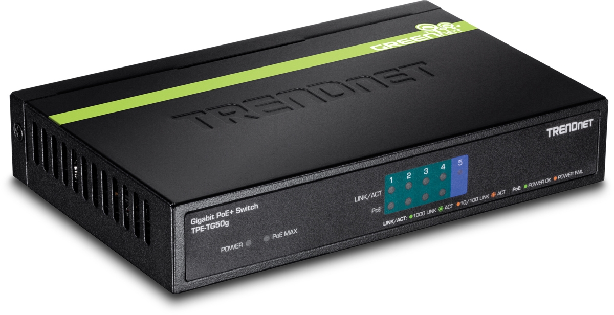 TNET-TPE-TG50G Version v2.0R 5-Port Gigabit PoEPlus Switch