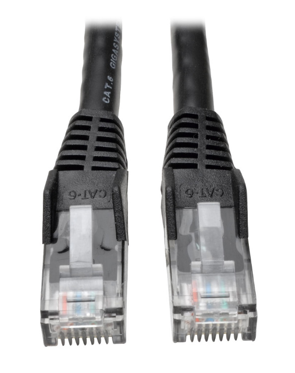 Tripp Lite TRL-N201002BK50B Cat6 Gigabit Snagless Molded Patch Cable RJ45 Black 2 ft. Bulk Pack- 50 Piece