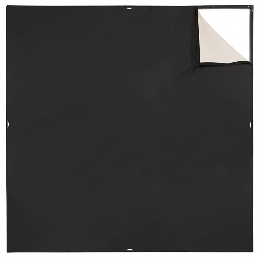 6 x 6 ft. Scrim Jim Cine Unbleached Muslin & Black Fabric