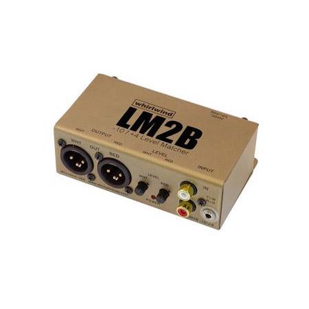 Picture of Whirlwind WH-LM2B 2 Channel Active Converter -10dB RCA-Mini TRS to 4 dB XLRM with Gain Con