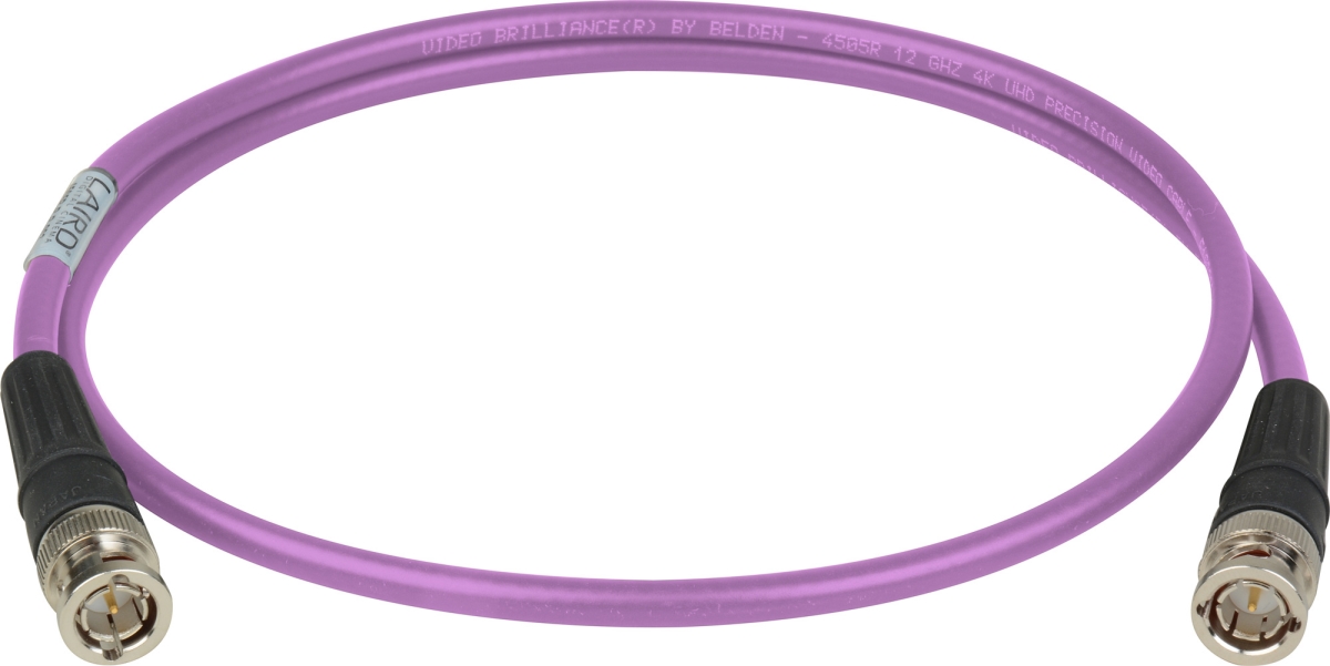 4505R-B-B-VT-075 12G-SDI-4K UHD Single Link BNC Cable, Violet- 75 ft.