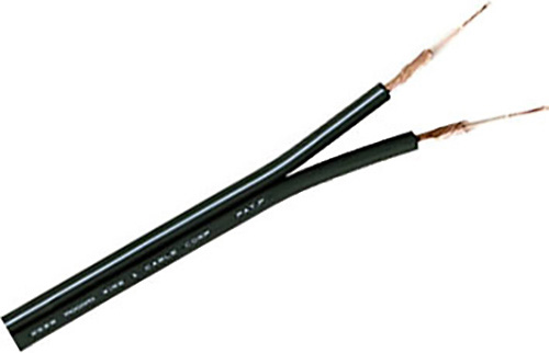W2528-328 Dual Channel Audio Cable, Black - 328 ft.