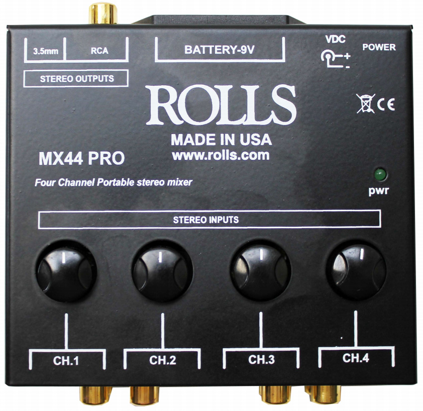 RLS-MX44-PRO Pro 4 Channel Stereo Mixer