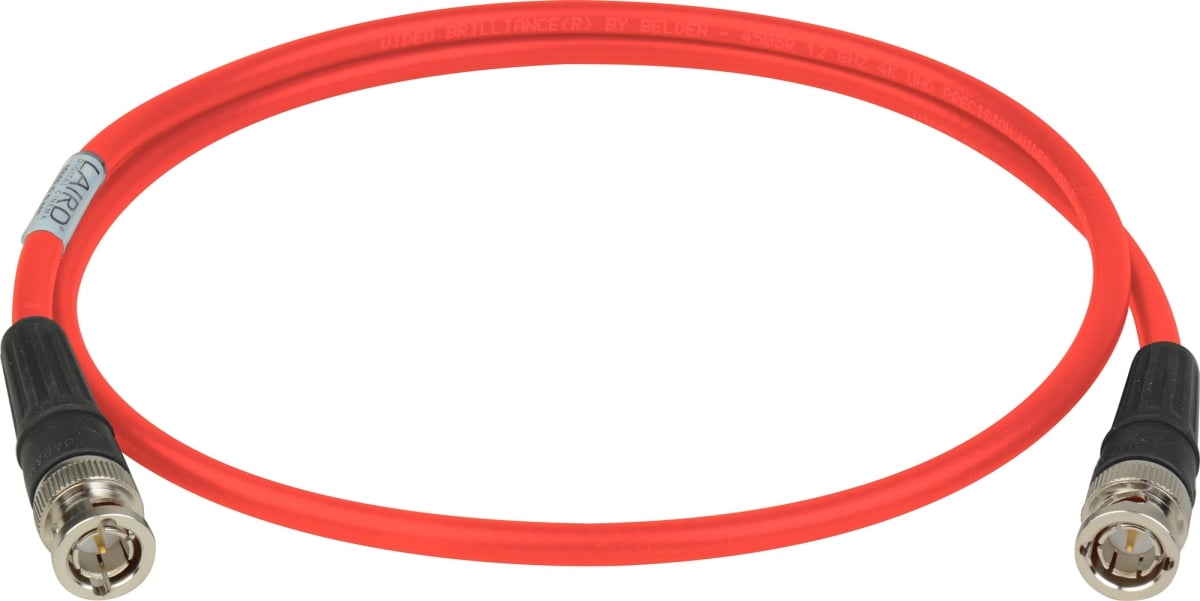 4505R-B-B-RD-050 12G-SDI-4K UHD Single Link BNC Cable, Red - 50 ft.