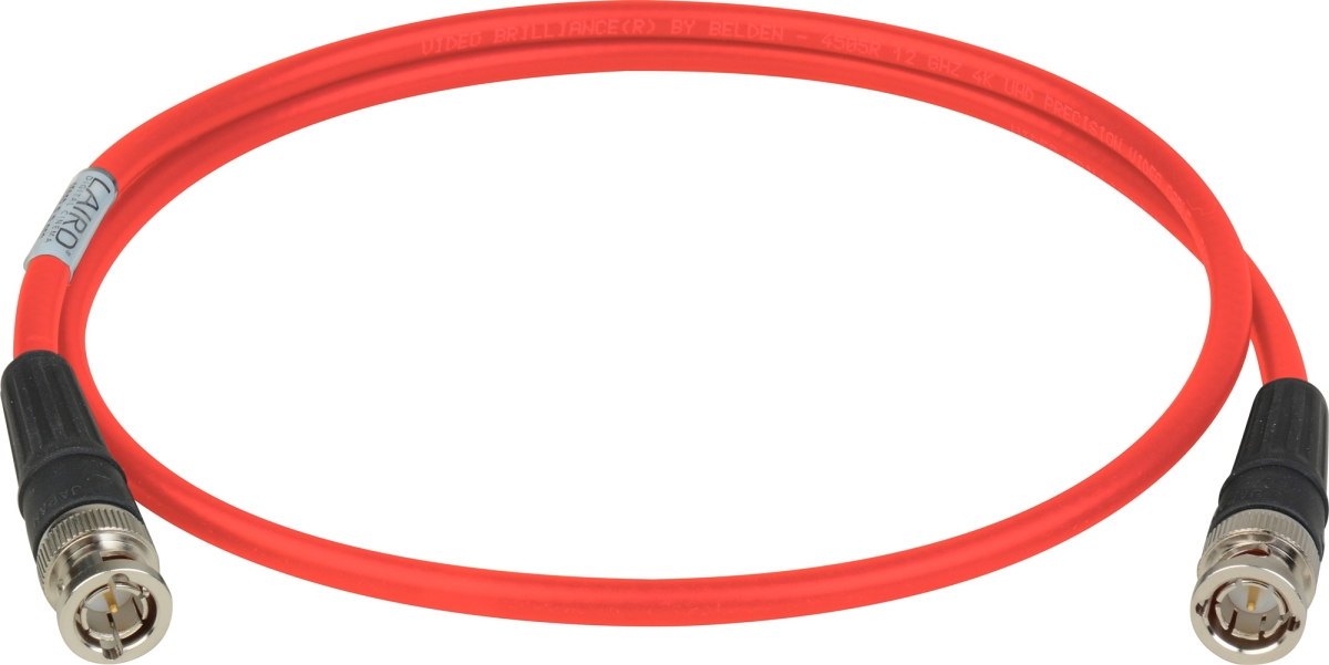 4505R-B-B-RD-075 12G-SDI-4K UHD Single Link BNC Cable, Red - 75 ft.