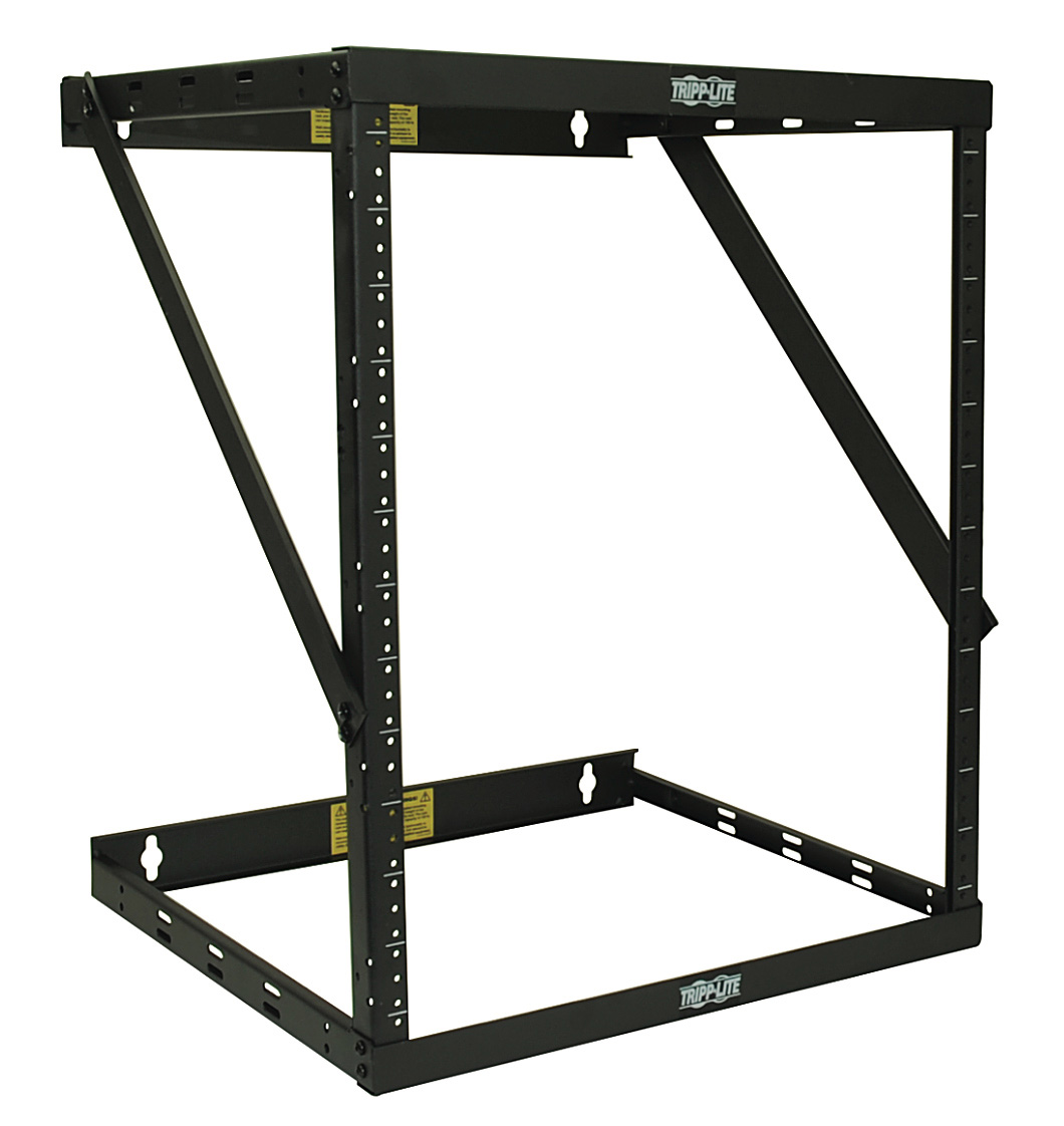 Tripp Lite TRL-SRWO12UHD 12U Heavy-Duty Flat-Pack Low-Profile Wall-Mount 2-Post Open Frame Rack - 25 x 20 x 18 in.